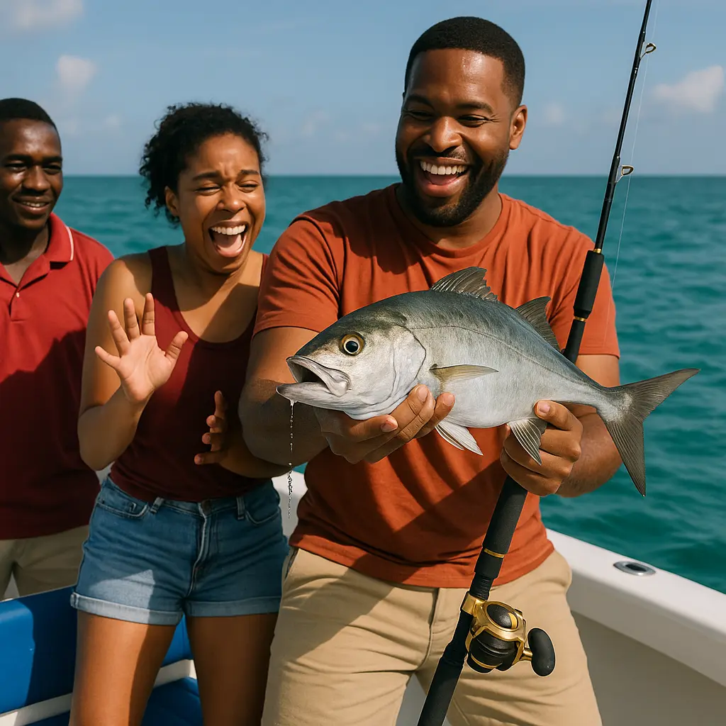 couple fishing in zanzibar
