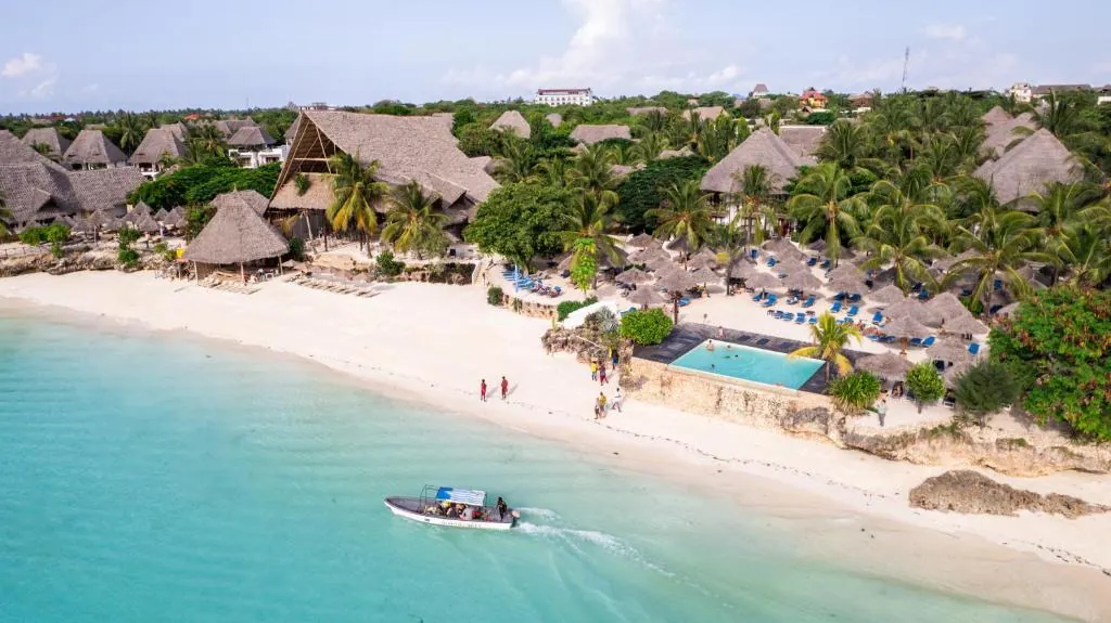 nungwi zanzibar aerial view