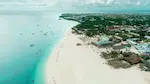 Aerial view the waves